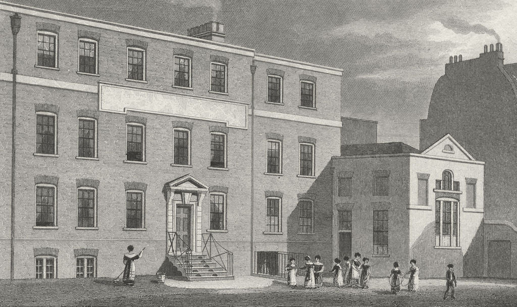 LONDON. Licensed Victuallers School, Kennington 1828 old antique print picture